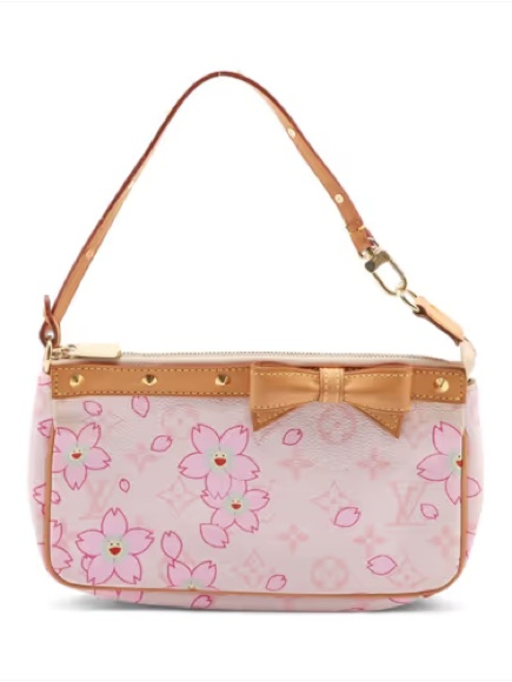 Louis Vuitton Takashi Murakami Pink Monogram Cherry Blossom Pochette Accessoires